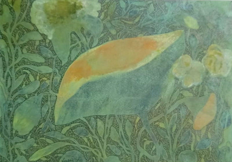 Sag Of Nature 16' nature mixed-media painting by artist Susanta Das, 12x16 inch, on paper