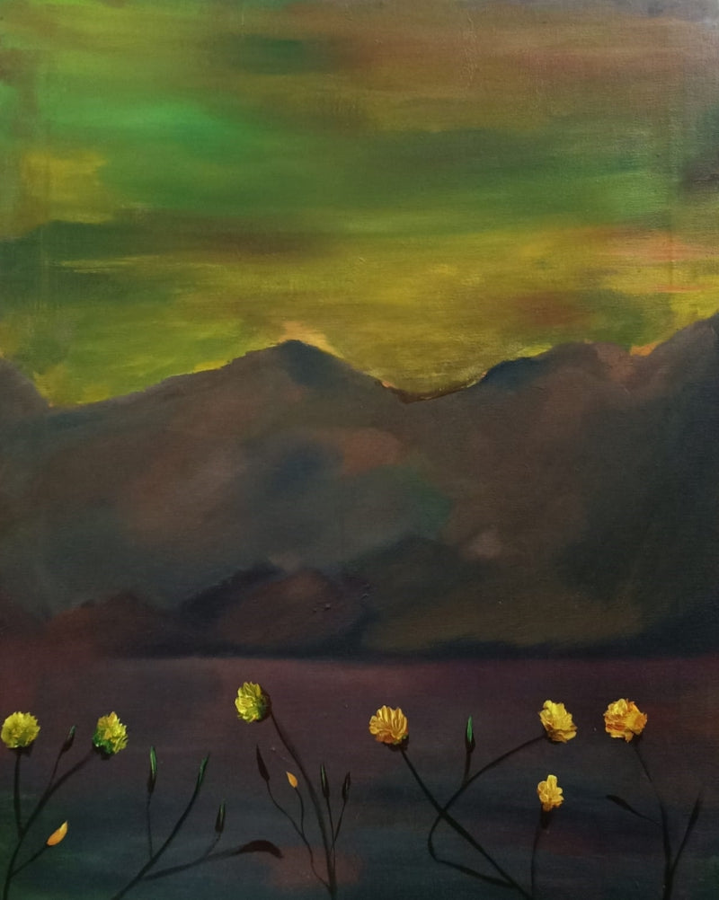 Saga Of Nature 3' nature acrylic-oil painting by artist Susanta Das, 30x24 inch, on canvas