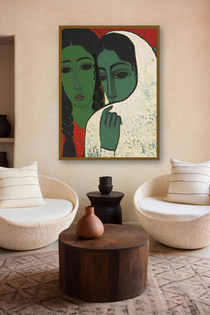 Sakhi by artist Mamta Mondkar displayed in a Museum Style gallery