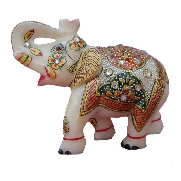 Saluting Colorful Elephant Handicraft By Ecraft India
