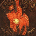 contemporary printmaking titled 'Salvation From Domination', 13x9 inches, by artist Kanchan Kapruwan on Paper