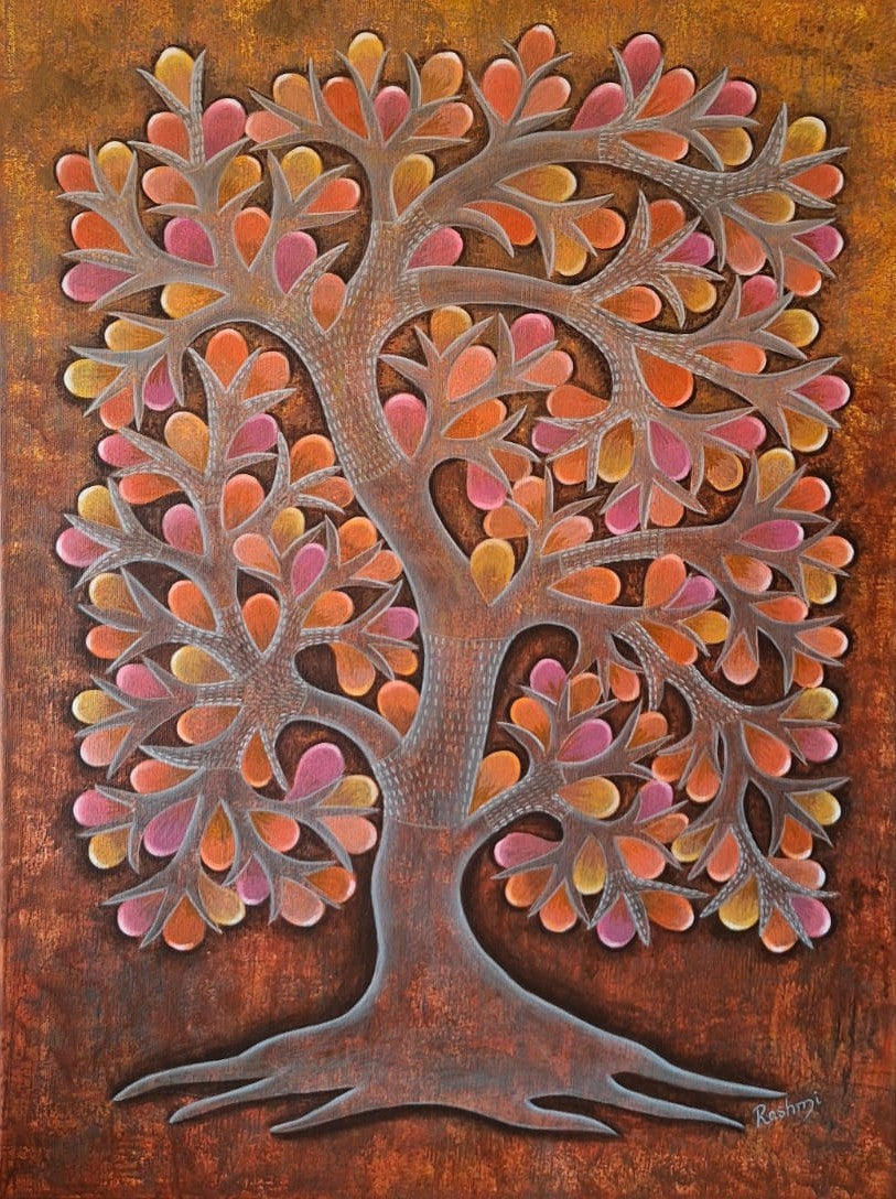 'Samridhhi' nature acrylic painting by artist Rashmi Shivhare, 24x18 inch, on canvas