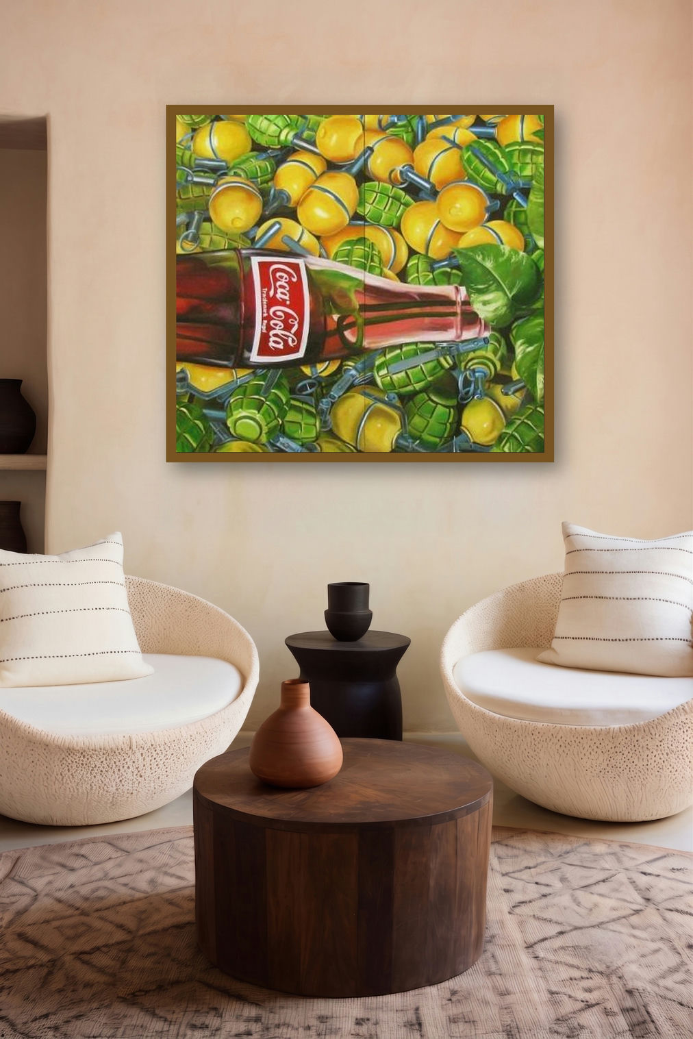 Sangharsh (The Bitter Taste of Progress) by artist Bhavesh Patel displayed in a Modern gallery