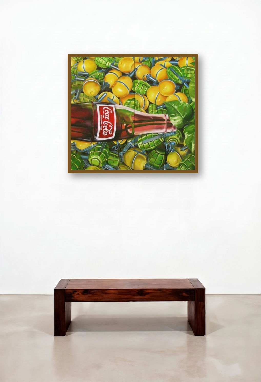 Sangharsh (The Bitter Taste of Progress) by artist Bhavesh Patel displayed in a Minimalist Hotel Suite