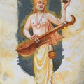 Sant Purandar Das' religious watercolor painting by artist Abhisarika Nayika, 21x15 inch, on paper