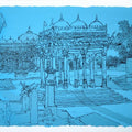 Religious serigraphs painting titled 'Sarkhej Roza', 15x22 inches, by artist Vrindavan Solanki on Paper