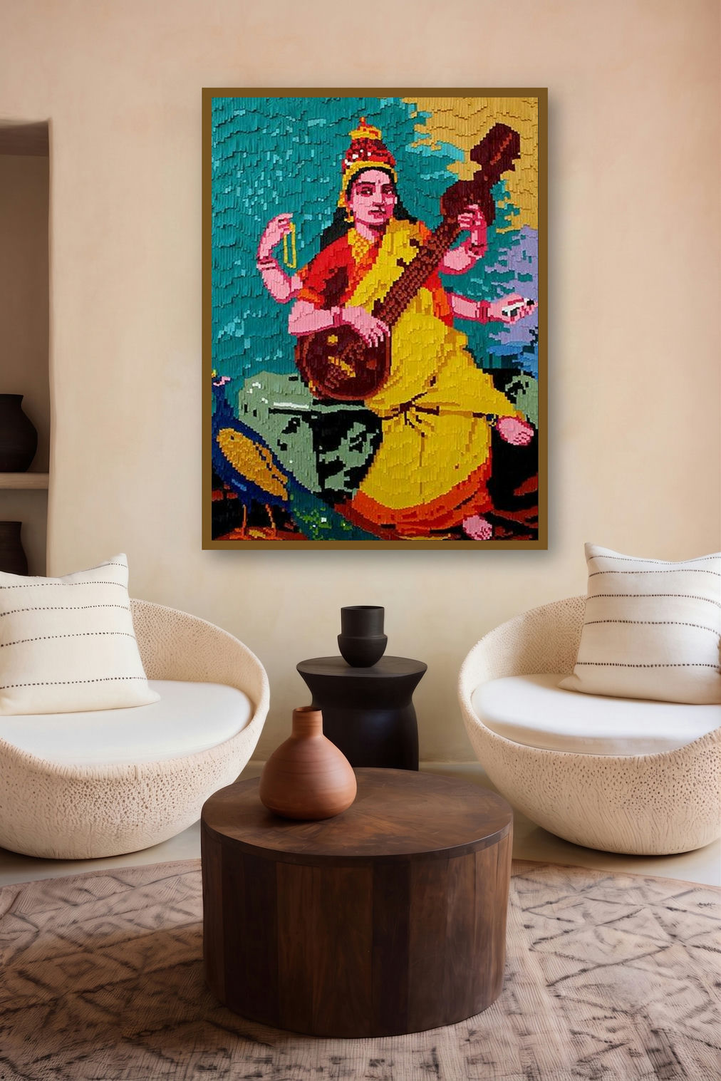 Sarswati Ji (The Divine Saraswati) by artist Mehul Rathod displayed in a Designer gallery