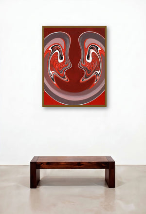 Saumya Samvad (Reflected Selves) by artist Atul Padia displayed in a Classic Hotel Suite