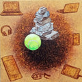 contemporary acrylic painting titled 'Save Traditional Game 2', 12x12 inches, by artist Pooja Kumawat on Canvas