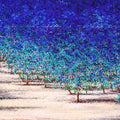 Nature oil painting titled 'Sea Greens', 36x72 inches, by artist Pardeep Singh on Canvas