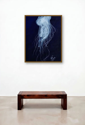 Sea Medusa (Jellyfish) by artist Ayush Gupta displayed in a Traditional Hotel Suite