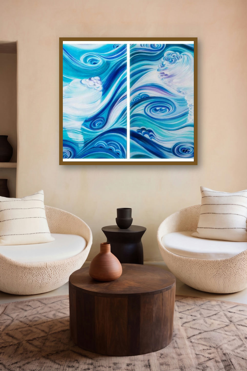 Sea Shells (Dualities of Existence) by artist Manju Lamba displayed in a Designer gallery