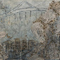 Seascape mixed media titled 'Sealink', 30x60 inches, by artist Veena Advani on Canvas