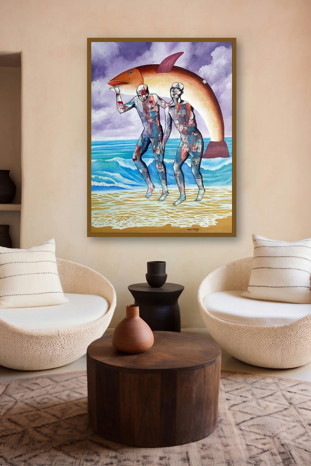 Search (The Ocean's Call) by artist Ranjith Raghupathy displayed in a Modern gallery
