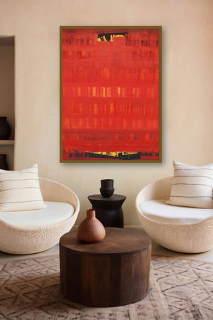 Search Of Eternity 5 (Solar Flare) by artist Raghu Neware displayed in a Indian Art gallery