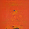 Abstract oil painting titled 'Search Of Eternity 56', 40x29 inches, by artist Raghu Neware on Canvas
