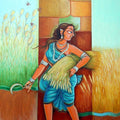 Figurative acrylic painting titled 'Season 4', 48x36 inches, by artist Anand Sonar on Canvas