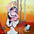 Figurative acrylic painting titled 'Season 5', 48x36 inches, by artist Anand Sonar on Canvas