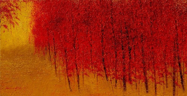 Season On Red painting by Pardeep Singh