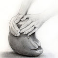 Motivational charcoal drawing titled 'Self Shaping', 12x10 inches, by artist Sundeep Kumar on Paper