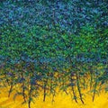 Nature oil painting titled 'September Vibes', 36x72 inches, by artist Pardeep Singh on Canvas