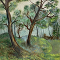 Serene Forest' nature oil painting by artist Umesh Pandey, 18x14 inch, on canvas