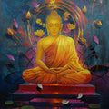 'Serenity' religious oil painting by artist Kamal Rao, 48x36 inch, on canvas