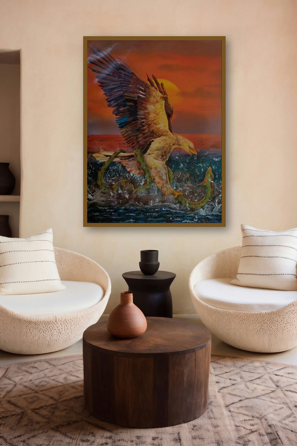 Serpentine Attack (Clash of Titans) by artist Lisha N T displayed in a Boutique gallery