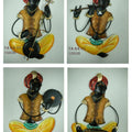 Figurative craft titled 'Set Of 4 Musician(Brown)', 11x7 inches, by artist Nitesh on Wrought Iron