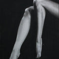 Nude charcoal drawing titled 'Sexy Legs Of Lady', 20x28 inches, by artist NILESH GAVALE on Paper