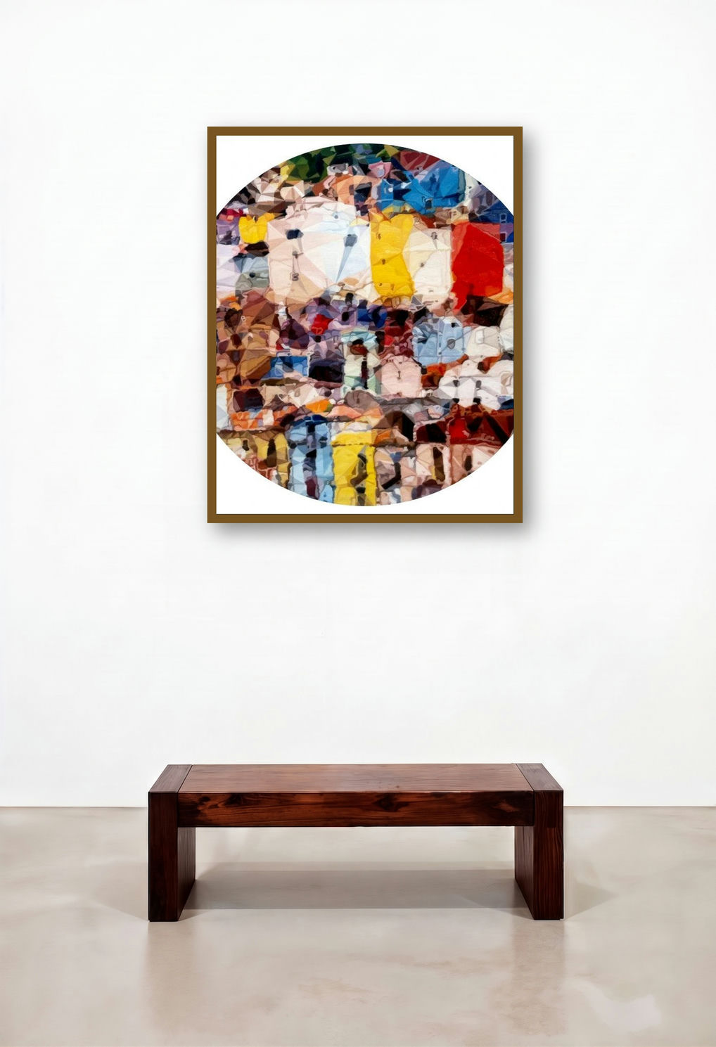 Shadow City 15 (Urban Tapestry) by artist Ganesh Pokharkar displayed in a Scandinavian Lounge
