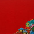 Cityscape oil painting titled 'Shadow City 7', 36x72 inches, by artist Ganesh Pokharkar on Canvas