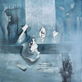 Shadow Of Ice' abstract acrylic painting by artist Dilip Mali, 15x15 inch, on canvas