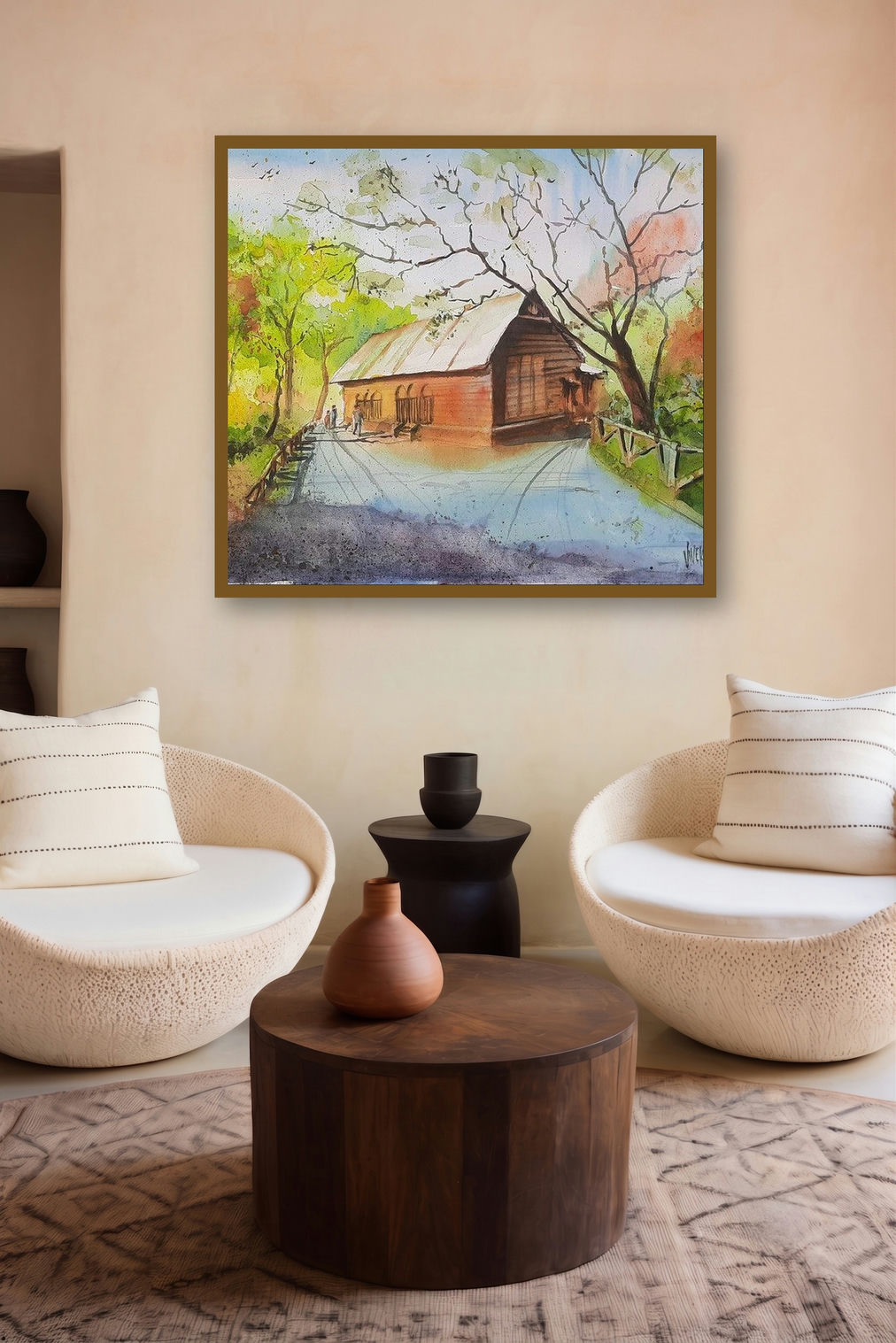 Shakeshpeare Garden Central Park Ny (Tranquility in the Woods) by artist Vivekanand Viswam displayed in a Designer gallery