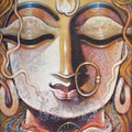 Shakti 1' religious mixed-media painting by artist Subrata Ghosh, 72x48 inch, on canvas