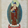 Shakyamuni Sage' religious acrylic painting by artist Aditi Agarwal, 10x8 inch, on canvas