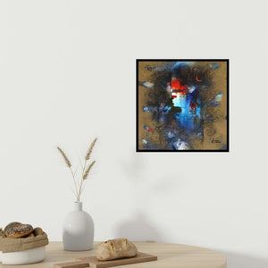 In-situ view of Pooja Mhatre's 'Shankh' painting in a room