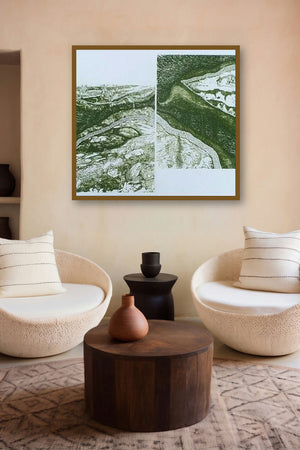 Shared Spaces (Dual Landscapes) by artist Sudeep Kumar Bashyal displayed in a Curated gallery