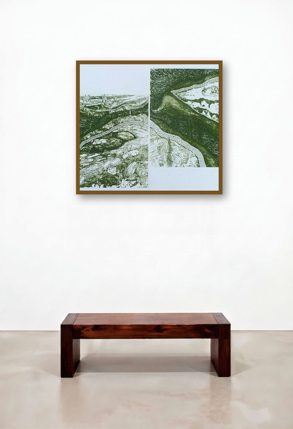 Shared Spaces (Dual Landscapes) by artist Sudeep Kumar Bashyal displayed in a Transitional Study