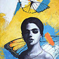 Figurative acrylic painting titled 'She 17', 48x24 inches, by artist Kishore Pratim Biswas on Canvas