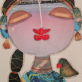 She 2' figurative mixed-media painting by artist G Subramanian, 12x8 inch, on paper