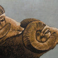 Animals printmaking titled 'Sheep 4', 28x35 inches, by artist Nandini Pantawane on Paper