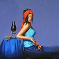 Figurative oil painting titled 'Shefali', 48x72 inches, by artist Vinayak Takalkar on Canvas