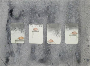 contemporary mixed media painting titled 'Shifting', 22x30 inches, by artist Dishakha Yadav on Paper