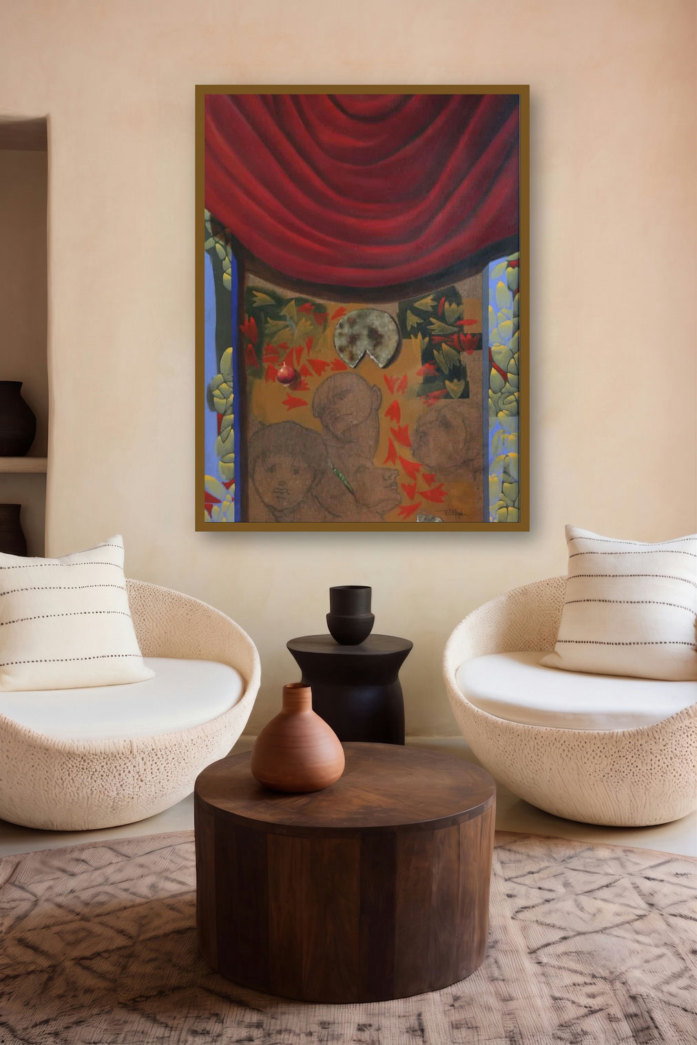 Shirodi by artist Nitin Marde displayed in a Museum Style gallery