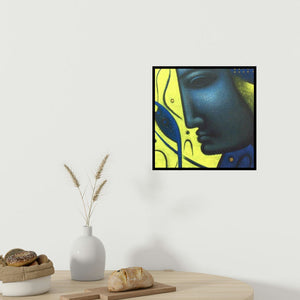 In-situ view of Sanjay Bhalerao's 'Shiv 4 (Contemplation)' painting in a room