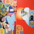 Shiva' religious acrylic painting by artist Pritam Chivate, 36x36 inch, on canvas