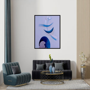 Preview of 'Shiva (Celestial Dance)' Painting by Uday Goswami shown on a wall in a furnished room.