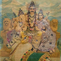 Shiva Family' religious oleograph painting by artist Raja Ravi Varma, 25x19 inch, on paper
