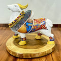 Shiva Nandi 1' religious Fiberglass sculpture by artist Chandrakant Tajbije, 19x22 inch, on fiberglass